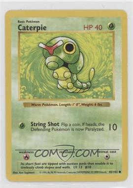 1999 Pokemon Base Set - [Base] - Shadowless #45 - Caterpie