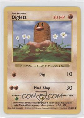 1999 Pokemon Base Set - [Base] - Shadowless #47 - Diglett