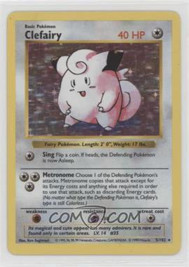 1999 Pokemon Base Set - [Base] - Shadowless #5 - Holo - Clefairy