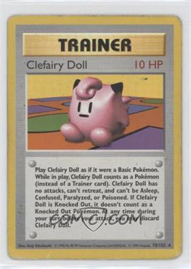 1999 Pokemon Base Set - [Base] - Shadowless #70 - Clefairy Doll [Poor to Fair]