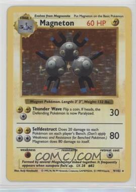 1999 Pokemon Base Set - [Base] - Shadowless #9 - Holo - Magneton