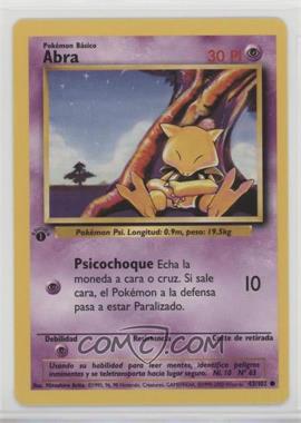 1999 Pokemon Base Set - [Base] - Spanish 1st Edition #43 - Abra