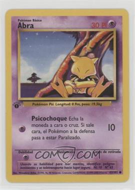 1999 Pokemon Base Set - [Base] - Spanish 1st Edition #43 - Abra