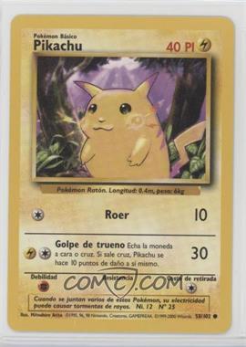 1999 Pokemon Base Set - [Base] - Spanish Unlimited #58 - Pikachu