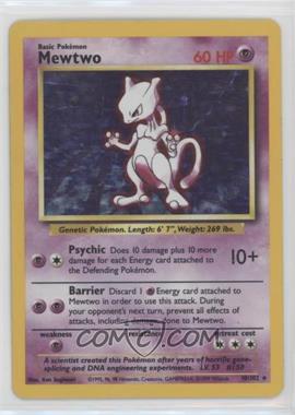 1999 Pokemon Base Set - [Base] - Unlimited #10 - Holo - Mewtwo