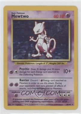 1999 Pokemon Base Set - [Base] - Unlimited #10 - Holo - Mewtwo