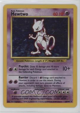 1999 Pokemon Base Set - [Base] - Unlimited #10 - Holo - Mewtwo [Good to VG‑EX]