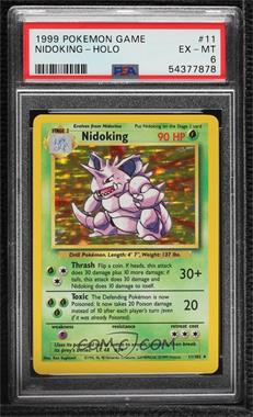 1999 Pokemon Base Set - [Base] - Unlimited #11 - Holo - Nidoking [PSA 6 EX‑MT]