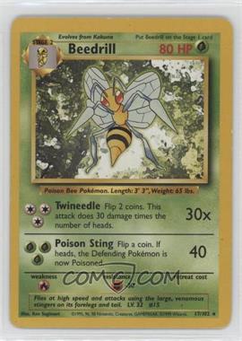 1999 Pokemon Base Set - [Base] - Unlimited #17 - Beedrill