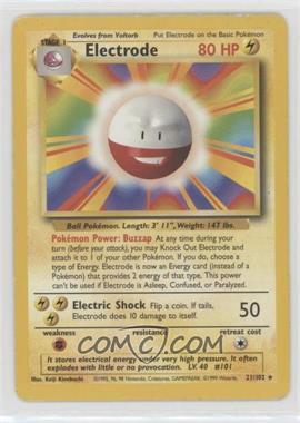 1999 Pokemon Base Set - [Base] - Unlimited #21 - Electrode