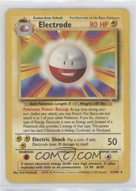 1999 Pokemon Base Set - [Base] - Unlimited #21 - Electrode