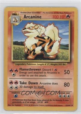 1999 Pokemon Base Set - [Base] - Unlimited #23 - Arcanine [Noted]