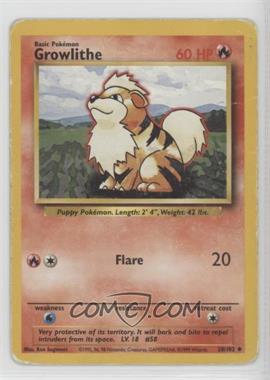 1999 Pokemon Base Set - [Base] - Unlimited #28 - Growlithe [Noted]