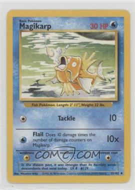 1999 Pokemon Base Set - [Base] - Unlimited #35 - Magikarp [EX to NM]