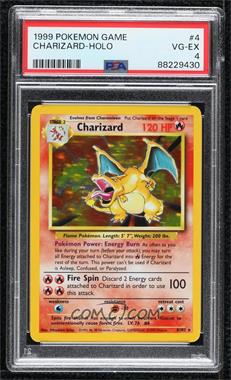 1999 Pokemon Base Set - [Base] - Unlimited #4 - Holo - Charizard [PSA 4 VG‑EX]