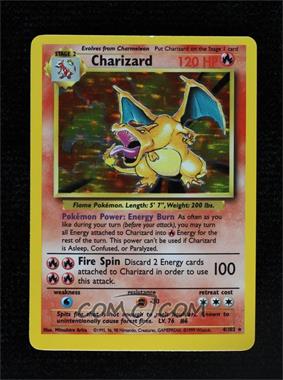 1999 Pokemon Base Set - [Base] - Unlimited #4 - Holo - Charizard - Courtesy of COMC.com