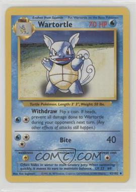 1999 Pokemon Base Set - [Base] - Unlimited #42.1 - Wartortle