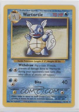 1999 Pokemon Base Set - [Base] - Unlimited #42.1 - Wartortle