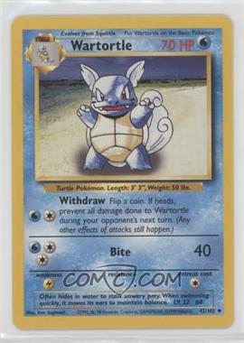 1999 Pokemon Base Set - [Base] - Unlimited #42.1 - Wartortle