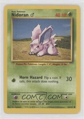 1999 Pokemon Base Set - [Base] - Unlimited #55 - Nidoran M [Good to VG‑EX]