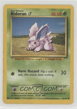 1999 Pokemon Base Set - [Base] - Unlimited #55 - Nidoran M [Good to VG‑EX]