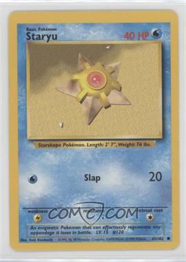 1999 Pokemon Base Set - [Base] - Unlimited #65 - Staryu