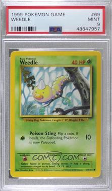 1999 Pokemon Base Set - [Base] - Unlimited #69 - Weedle [PSA 9 MINT]