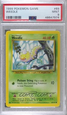 1999 Pokemon Base Set - [Base] - Unlimited #69 - Weedle [PSA 9 MINT]