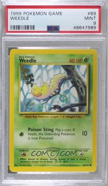 1999 Pokemon Base Set - [Base] - Unlimited #69 - Weedle [PSA 9 MINT]