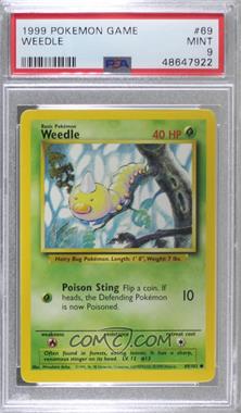 1999 Pokemon Base Set - [Base] - Unlimited #69 - Weedle [PSA 9 MINT]