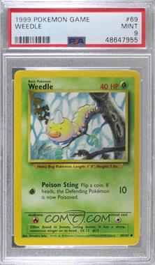 1999 Pokemon Base Set - [Base] - Unlimited #69 - Weedle [PSA 9 MINT]