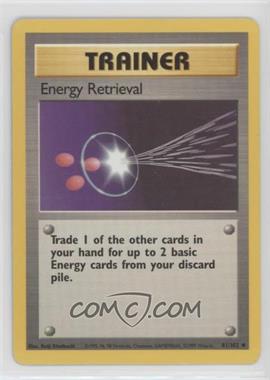 1999 Pokemon Base Set - [Base] - Unlimited #81 - Energy Retrieval