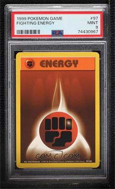 1999 Pokemon Base Set - [Base] - Unlimited #97 - Fighting Energy [PSA 9 MINT]