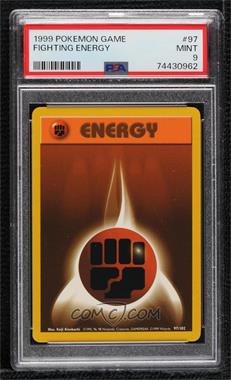 1999 Pokemon Base Set - [Base] - Unlimited #97 - Fighting Energy [PSA 9 MINT]