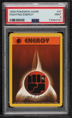 1999 Pokemon Base Set - [Base] - Unlimited #97 - Fighting Energy [PSA 9 MINT]