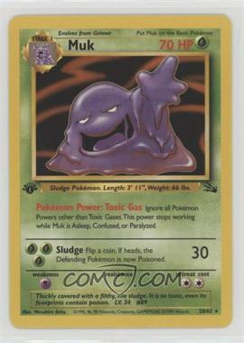 1999 Pokemon Fossil - [Base] - 1st Edition #28 - Muk