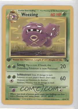 1999 Pokemon Fossil - [Base] - 1st Edition #45 - Weezing