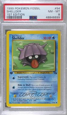 1999 Pokemon Fossil - [Base] - 1st Edition #54 - Shellder [PSA 8 NM‑MT]