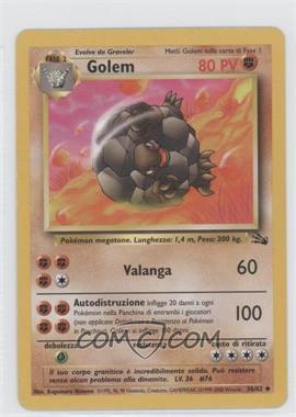 1999 Pokemon Fossil - [Base] - Italian #36 - Golem [Noted]