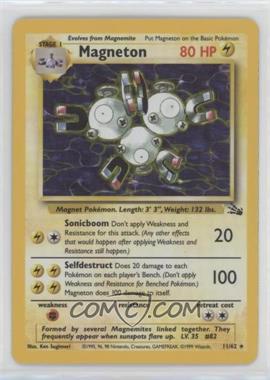 1999 Pokemon Fossil - [Base] #11 - Holo - Magneton