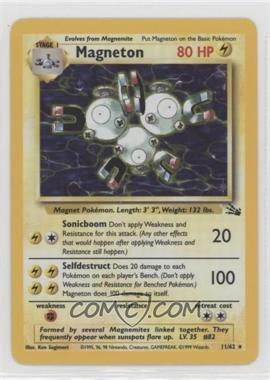 1999 Pokemon Fossil - [Base] #11 - Holo - Magneton