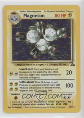 1999 Pokemon Fossil - [Base] #11 - Holo - Magneton