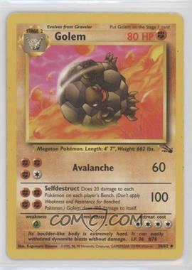 1999 Pokemon Fossil - [Base] #36 - Golem
