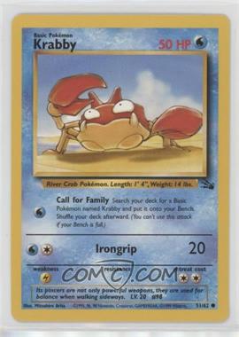 1999 Pokemon Fossil - [Base] #51 - Krabby
