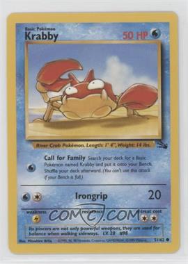 1999 Pokemon Fossil - [Base] #51 - Krabby