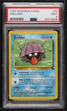 1999 Pokemon Fossil - [Base] #54 - Shellder [PSA 9 MINT]