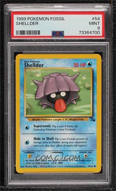 1999 Pokemon Fossil - [Base] #54 - Shellder [PSA 9 MINT]