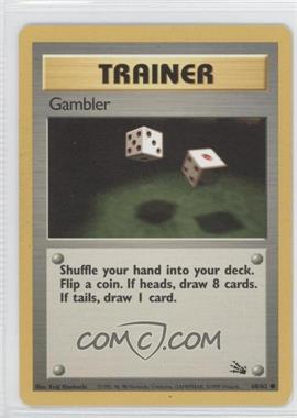 1999 Pokemon Fossil - [Base] #60 - Gambler [Noted]