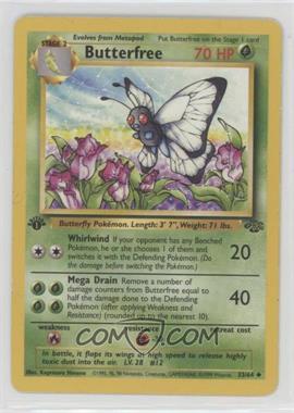 1999 Pokemon Jungle - [Base] - 1st Edition #33.1 - Butterfree [EX to NM]