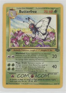 1999 Pokemon Jungle - [Base] - 1st Edition #33.1 - Butterfree [EX to NM]